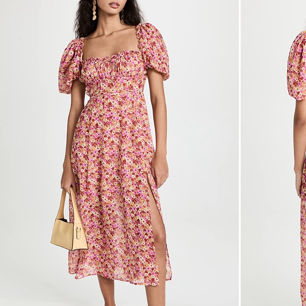 NWT For Love and Lemons Felicia Midi Dress